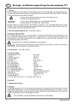 Предварительный просмотр 4 страницы Xylem LOWARA TP1 Installation And Operating Instructions Manual