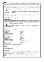 Preview for 7 page of Xylem LOWARA TP1 Installation And Operating Instructions Manual