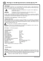 Preview for 16 page of Xylem LOWARA TP1 Installation And Operating Instructions Manual