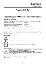 Xylem LOWARA Operating And Maintenance Instructions предпросмотр