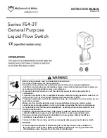 Preview for 1 page of Xylem McDonnell & Miller FS4-3T Series Instruction Manual