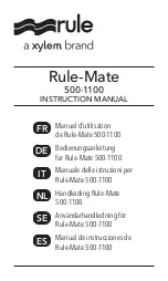 Xylem Rule-Mate 500 Instruction Manual предпросмотр