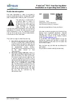 Preview for 2 page of Xylem Sensus PolluCom F/S C Installation And Operating Instructions Manual