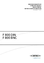 Preview for 1 page of Xylem wtw F 800 DIN Operating Manual