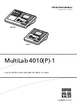 Preview for 1 page of Xylem YSI MultiLab 4010P-1 Operation Manual