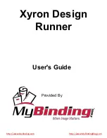 Preview for 1 page of Xyron Design Runner User Manual