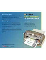 Xyron Xyron ezLaminator Quick Manual preview