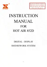 Xytronic HOT AIR 852D Instruction Manual preview