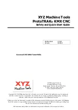 XYZ Machine Tools ProtoTRAK KMX CNC Safety And Quick Start Manual preview