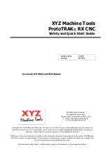 Предварительный просмотр 1 страницы XYZ Machine Tools ProtoTRAK RMX Safety And Quick Start Manual