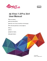 XYZ Printing da Vinci 1.0 Pro 3in1 User Manual preview