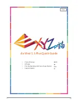 XYZ Printing da Vinci 1.1 Plus Quick Manual preview