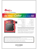 Preview for 1 page of XYZ Printing ds Vinci Color Quick Manual