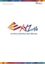 XYZ Printing Vinvi 2.0A Duo User Manual preview