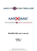 Yacht Controller MAXIMO ONE User Manual preview