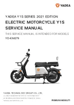 Yadea Y1S Series Service Manual предпросмотр