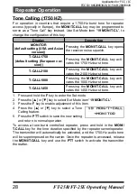 Preview for 18 page of Yaesu 20663X20 Operating Manual