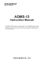 Preview for 1 page of Yaesu ADMS-13 Instruction Manual
