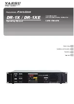 Yaesu DR-1X Operating Manual preview