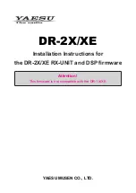 Preview for 1 page of Yaesu DR-2X Installation Instructions Manual