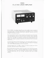 Preview for 2 page of Yaesu FL-2100Z Instruction Manual