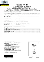 Yaesu FP-29 User Manual preview