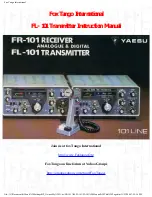 Yaesu FR-101 Instruction Manual preview