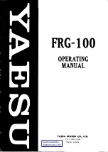 Предварительный просмотр 1 страницы Yaesu FRG-100 Operating Manual