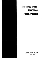 Preview for 1 page of Yaesu FRG-7000 Instruction Manual