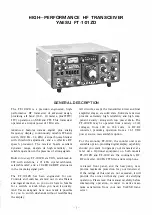 Предварительный просмотр 3 страницы Yaesu FT-101ZD Instruction Manual