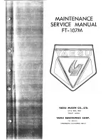 Yaesu FT-107M Maintenance Service Manual preview