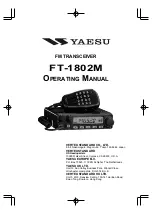 Yaesu FT-1802M Operating Manual preview