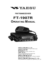 Yaesu FT-1907R Operating Manual preview