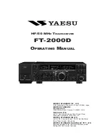 Предварительный просмотр 1 страницы Yaesu FT-2000D Operating Manual