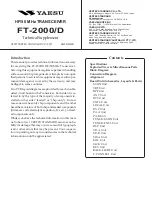 Yaesu FT-2000D Technical Supplement preview