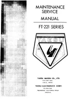 Yaesu FT-221 Series Maintenance Service Manual preview