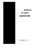 Yaesu FT-227R Memorizer Manual preview