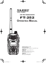 Yaesu FT-252 Operating Manual предпросмотр