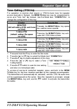 Предварительный просмотр 31 страницы Yaesu FT-25E Operating Manual