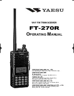 Yaesu FT-270R Operating Manual preview