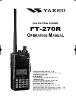 Предварительный просмотр 1 страницы Yaesu FT-270R Operating Manual