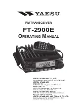 Yaesu FT-2900E Operating Manual предпросмотр