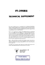 Preview for 1 page of Yaesu FT-290R II Technical Supplement