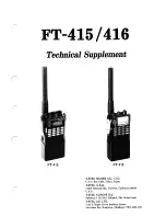 Предварительный просмотр 1 страницы Yaesu FT-415 Technical Supplement