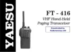 Preview for 1 page of Yaesu FT-416 User Manual