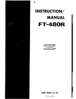 Preview for 1 page of Yaesu FT-480R Instruction Manual