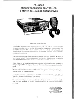 Preview for 3 page of Yaesu FT-480R Instruction Manual