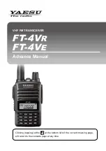 Yaesu FT-4VR Advance Manual preview