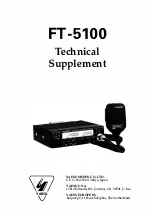 Preview for 1 page of Yaesu FT-5100 Technical Supplement