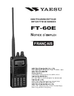 Yaesu FT-60E Notice D'Emploi предпросмотр